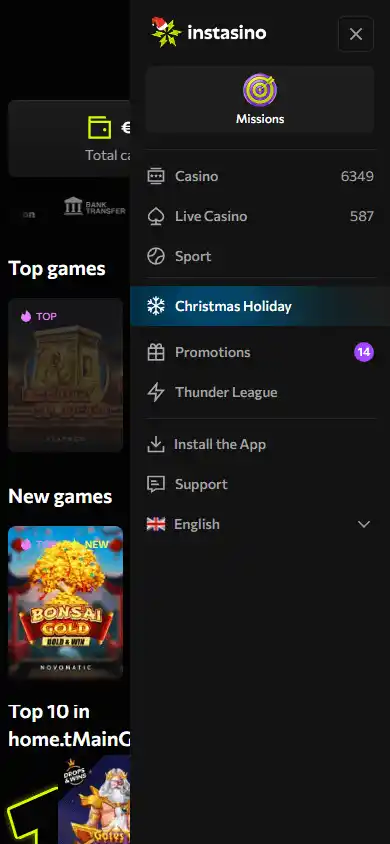 Instasino Casino screenshot 4