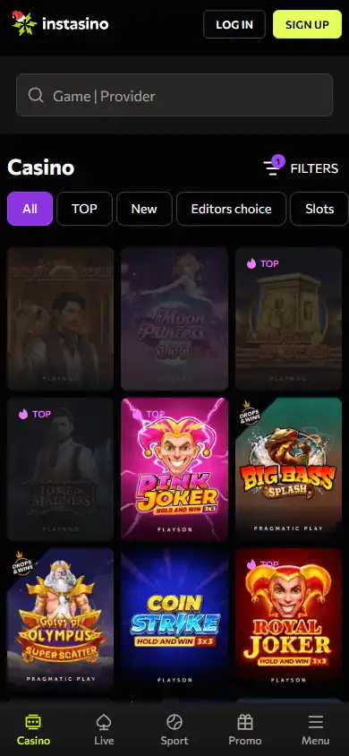 Instasino Casino screenshot 5
