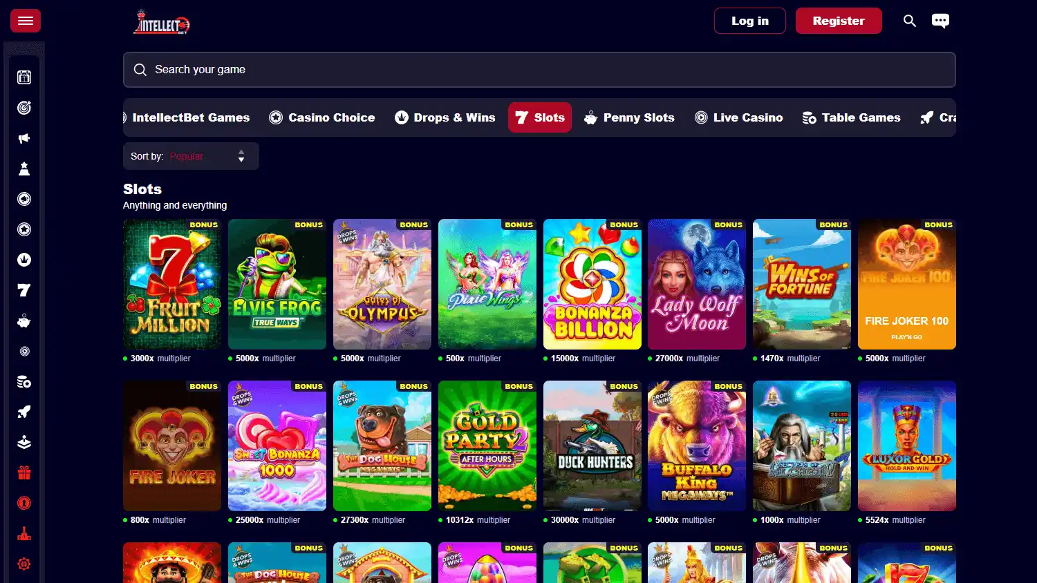 IntellectBet Casino screenshot 2