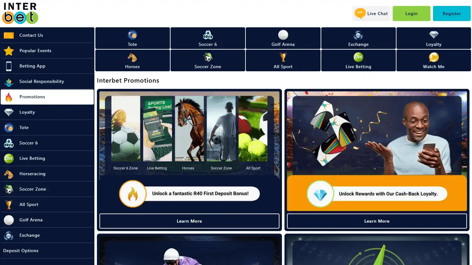 InterBet casino screenshot 4