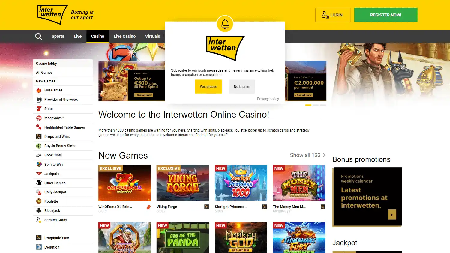 Interwetten Casino screenshot 1