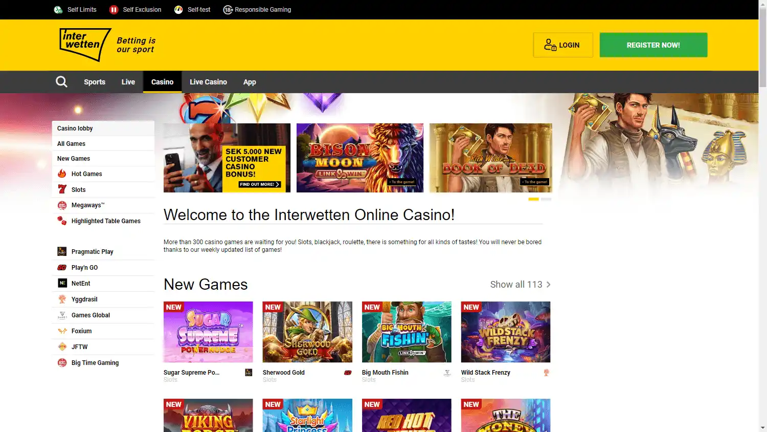 Interwetten Casino screenshot 1