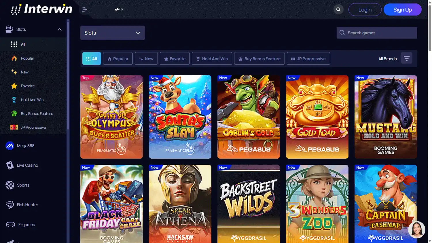 Interwin Casino screenshot 2
