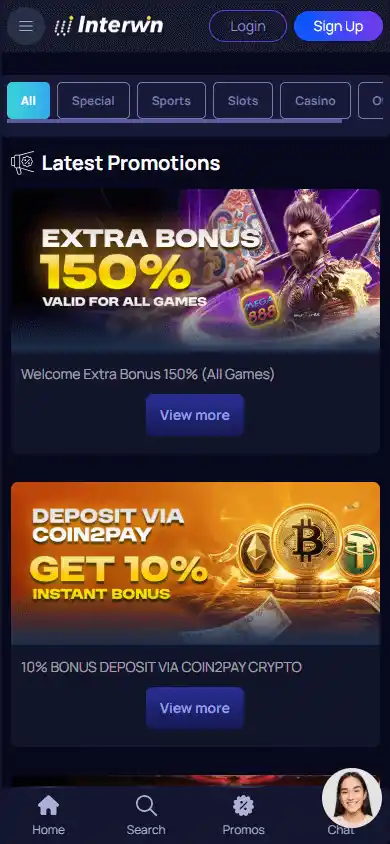 Interwin Casino screenshot 6