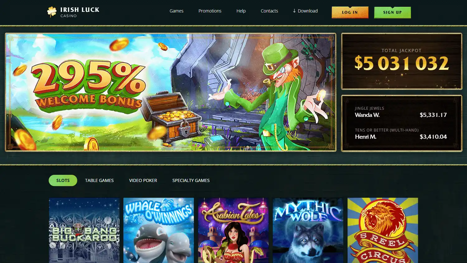 Irish Luck Casino screenshot 1