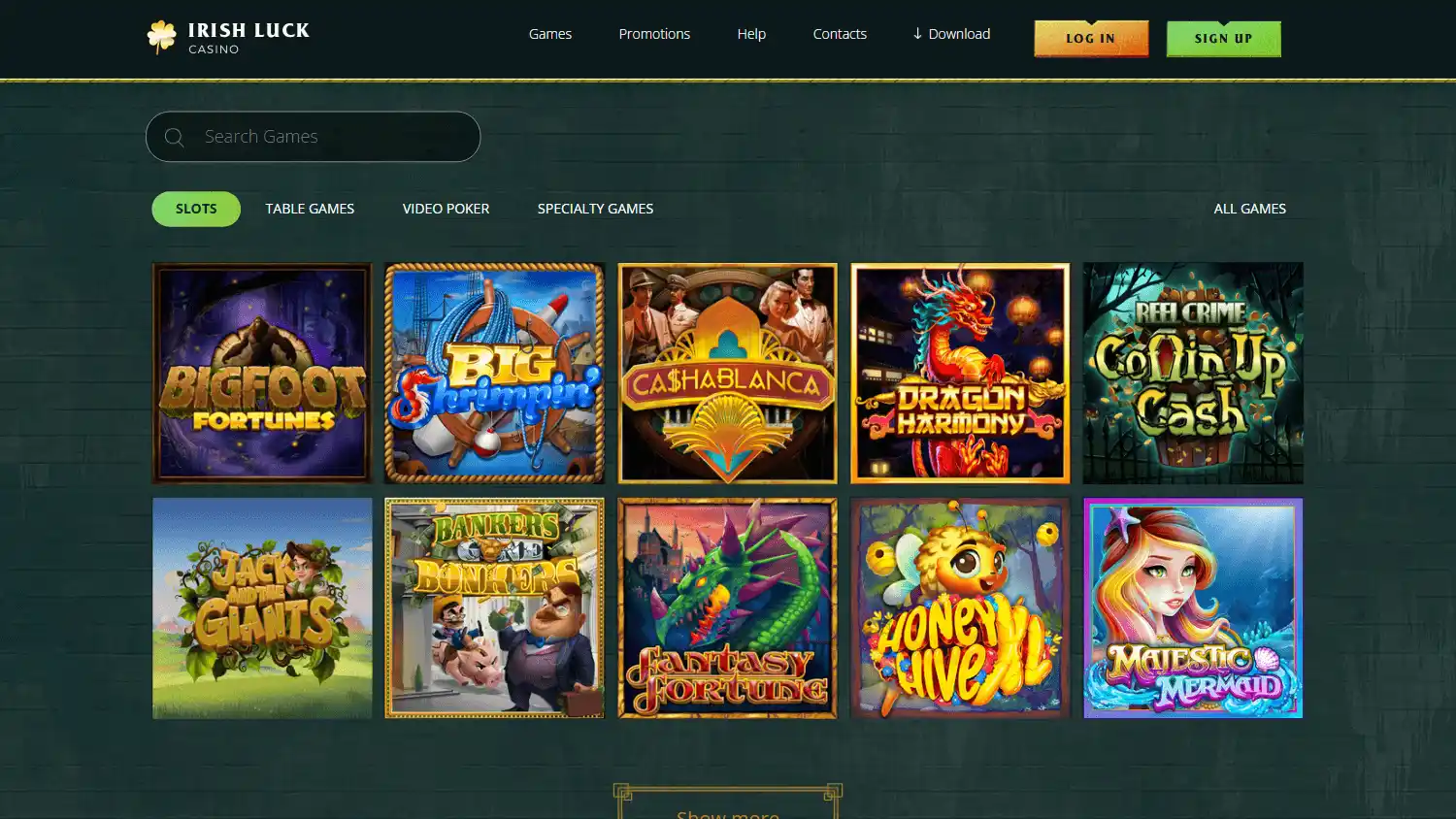 Irish Luck Casino screenshot 2
