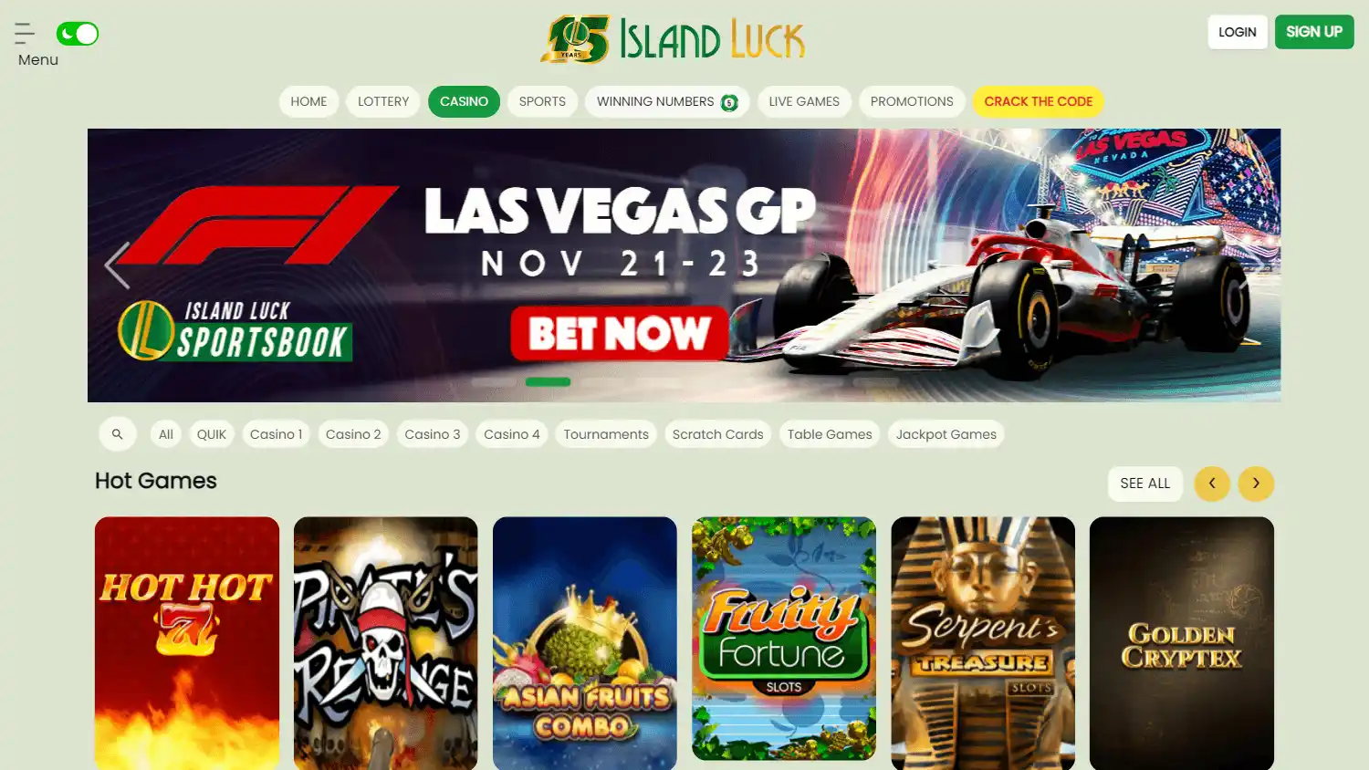 Island Luck Casino screenshot 2