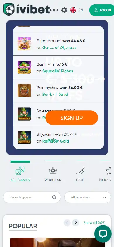 IviBet Casino screenshot 3