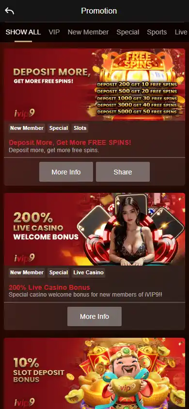 iVIP9 Casino screenshot 6