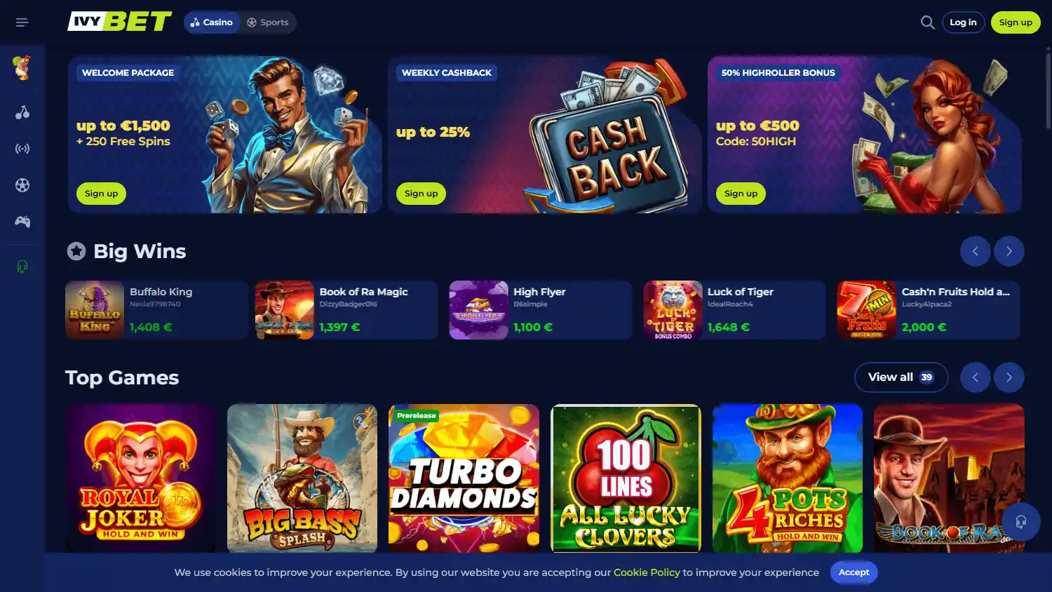 IvyBet Casino screenshot 2