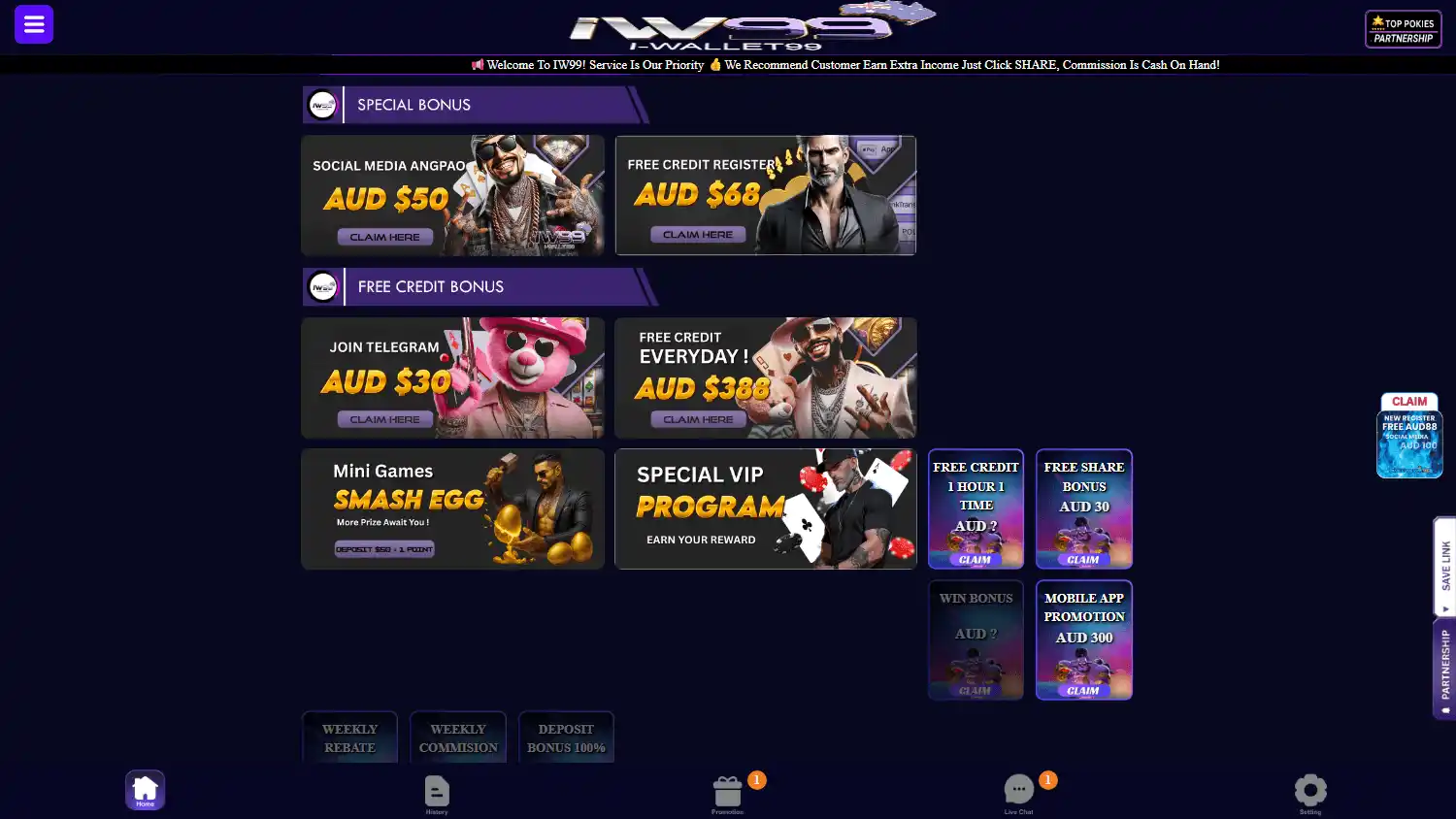 iW99 Casino screenshot 2