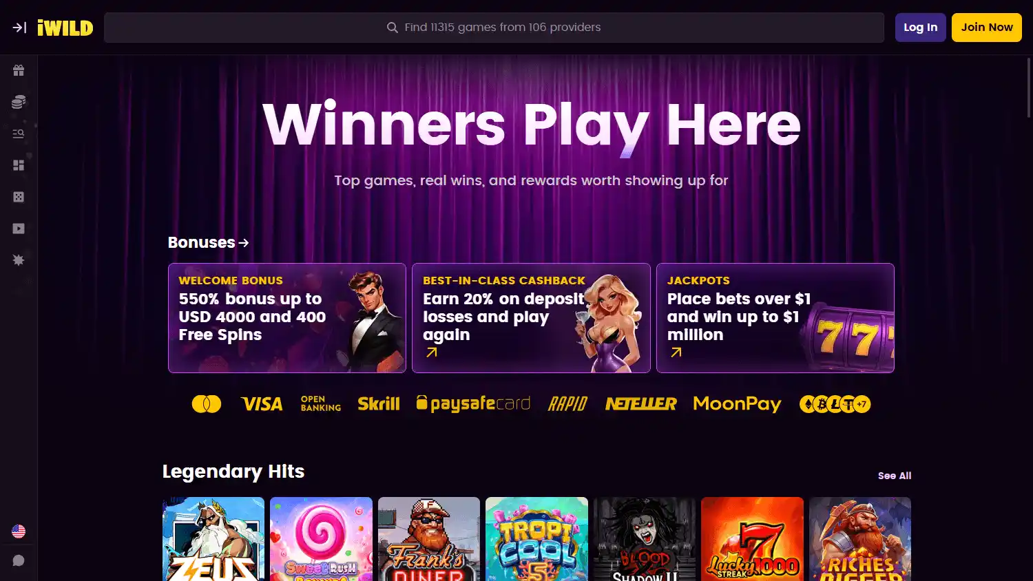 iWild Casino screenshot 1