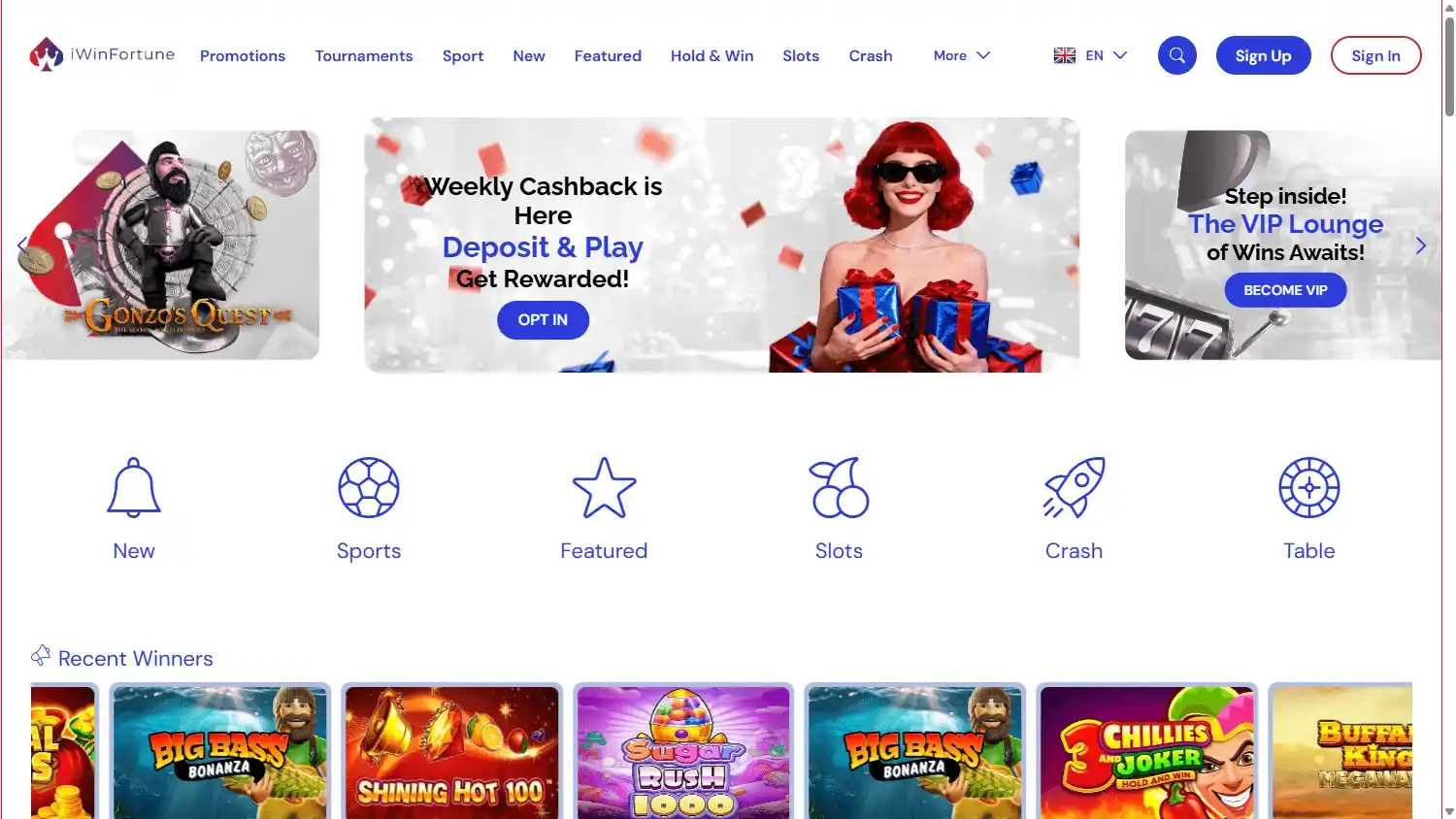 iWinFortune Casino screenshot 1