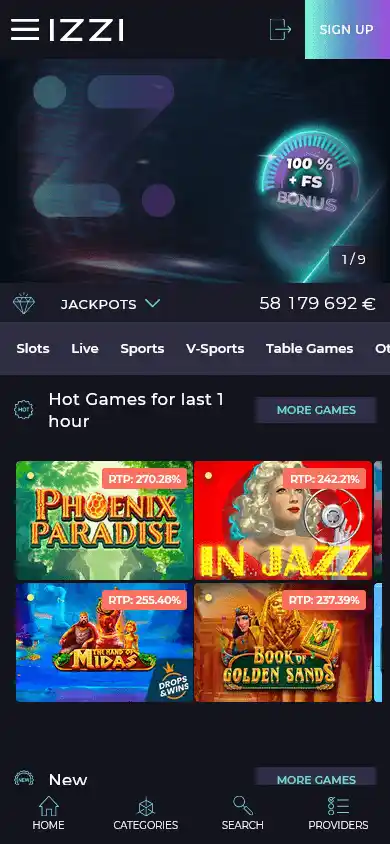 IZZI Casino screenshot 4