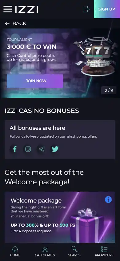 IZZI Casino screenshot 6