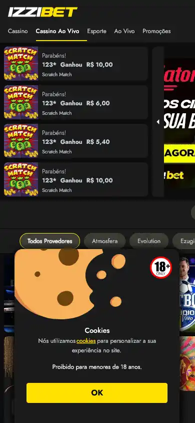 IZZIBET Casino screenshot 2