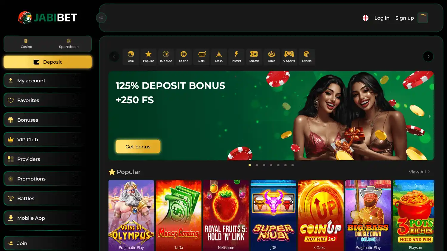JabiBet Casino screenshot 1