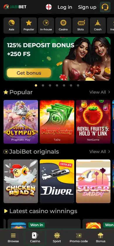 JabiBet Casino screenshot 2