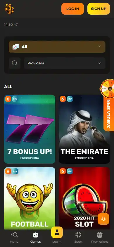 Jabula Bets Casino screenshot 5