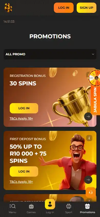Jabula Bets Casino screenshot 6
