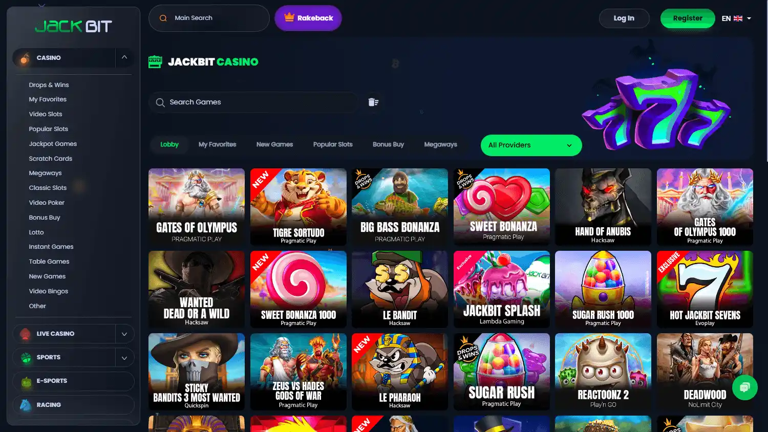 Jackbit Casino screenshot 2