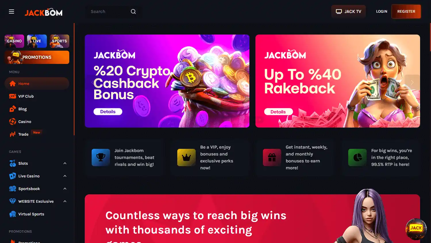 JackBom Casino screenshot 1