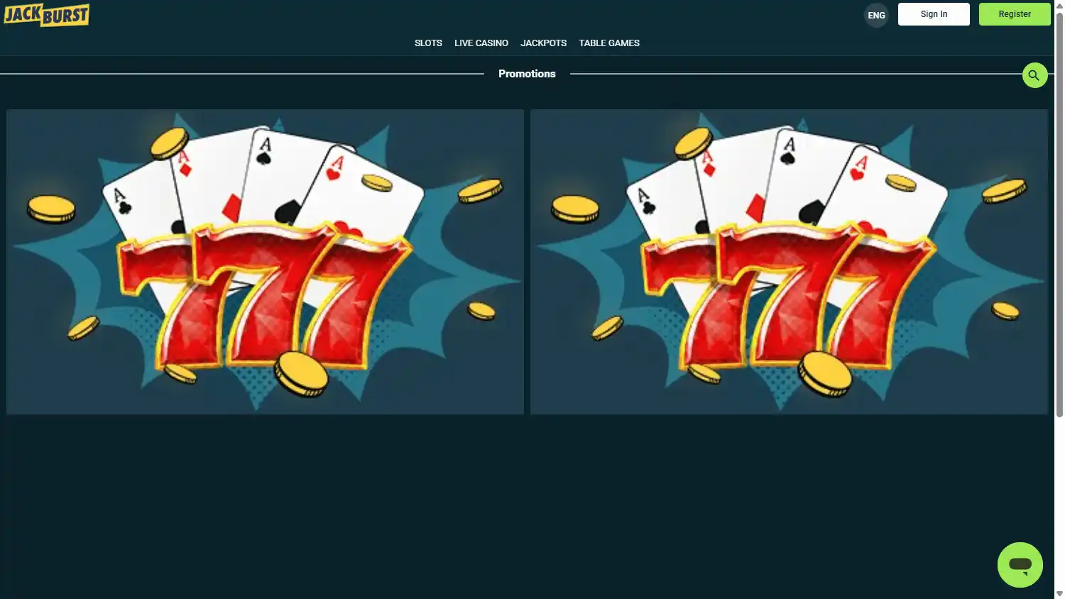 Jackburst Casino screenshot 3