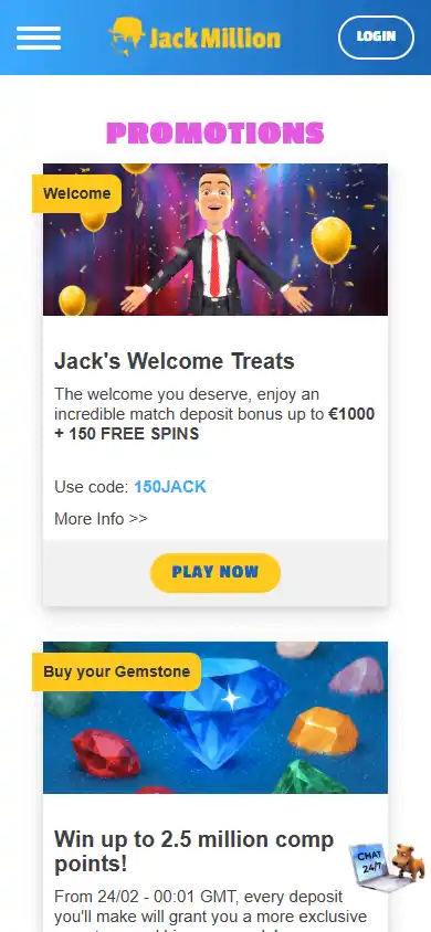 JackMillion Casino screenshot 6