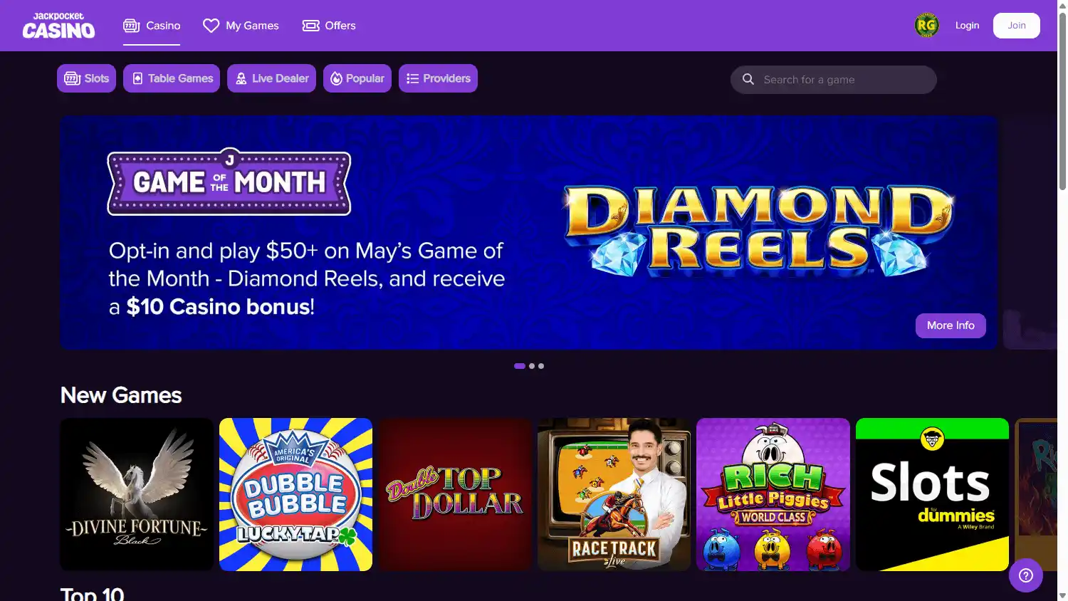 Jackpocket Casino screenshot 1