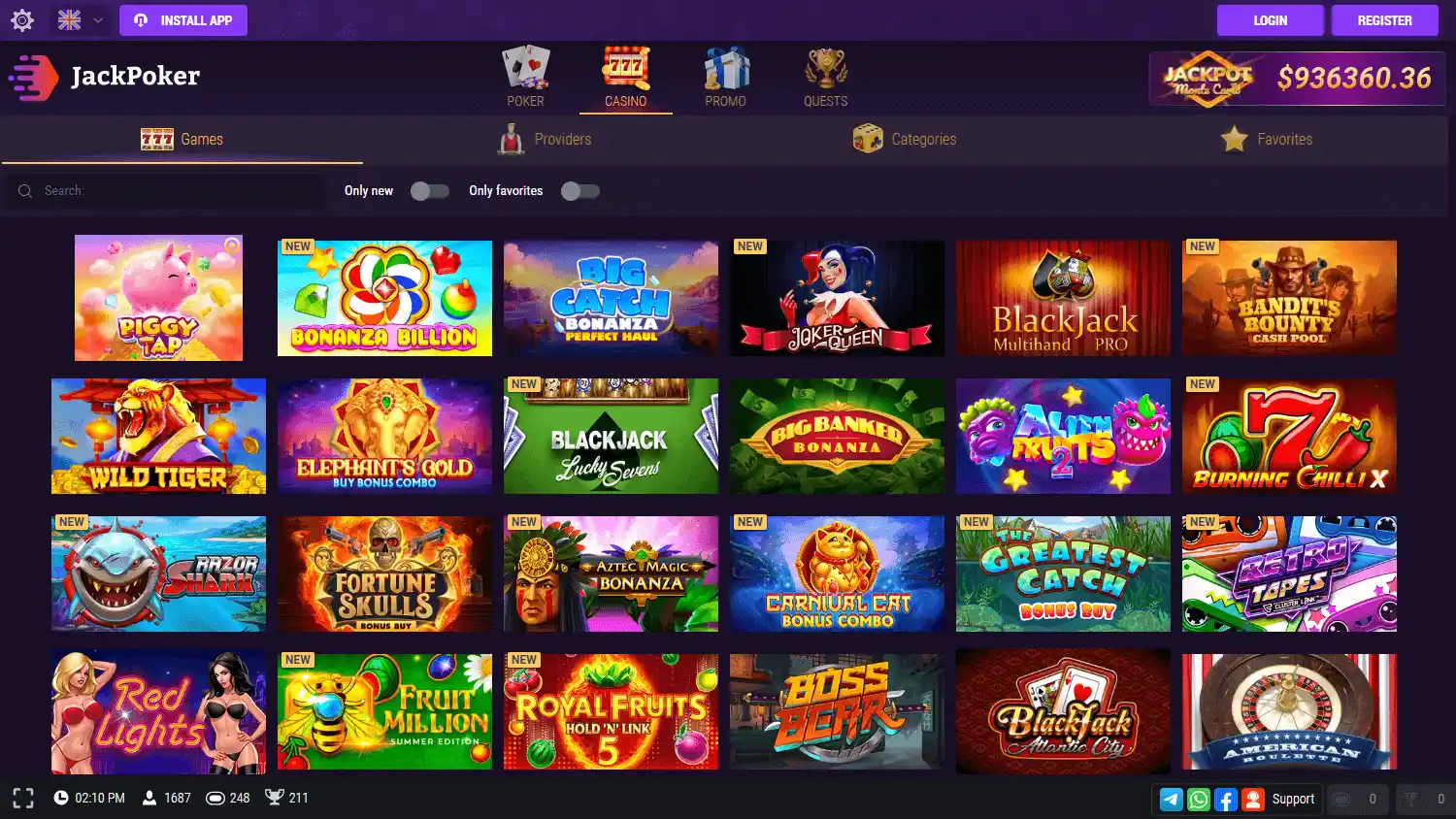 JackPoker Casino screenshot 2