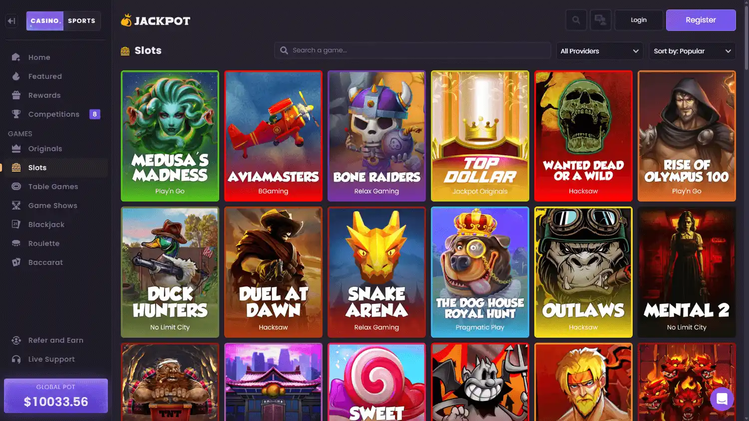 Jackpot.bet Casino screenshot 2