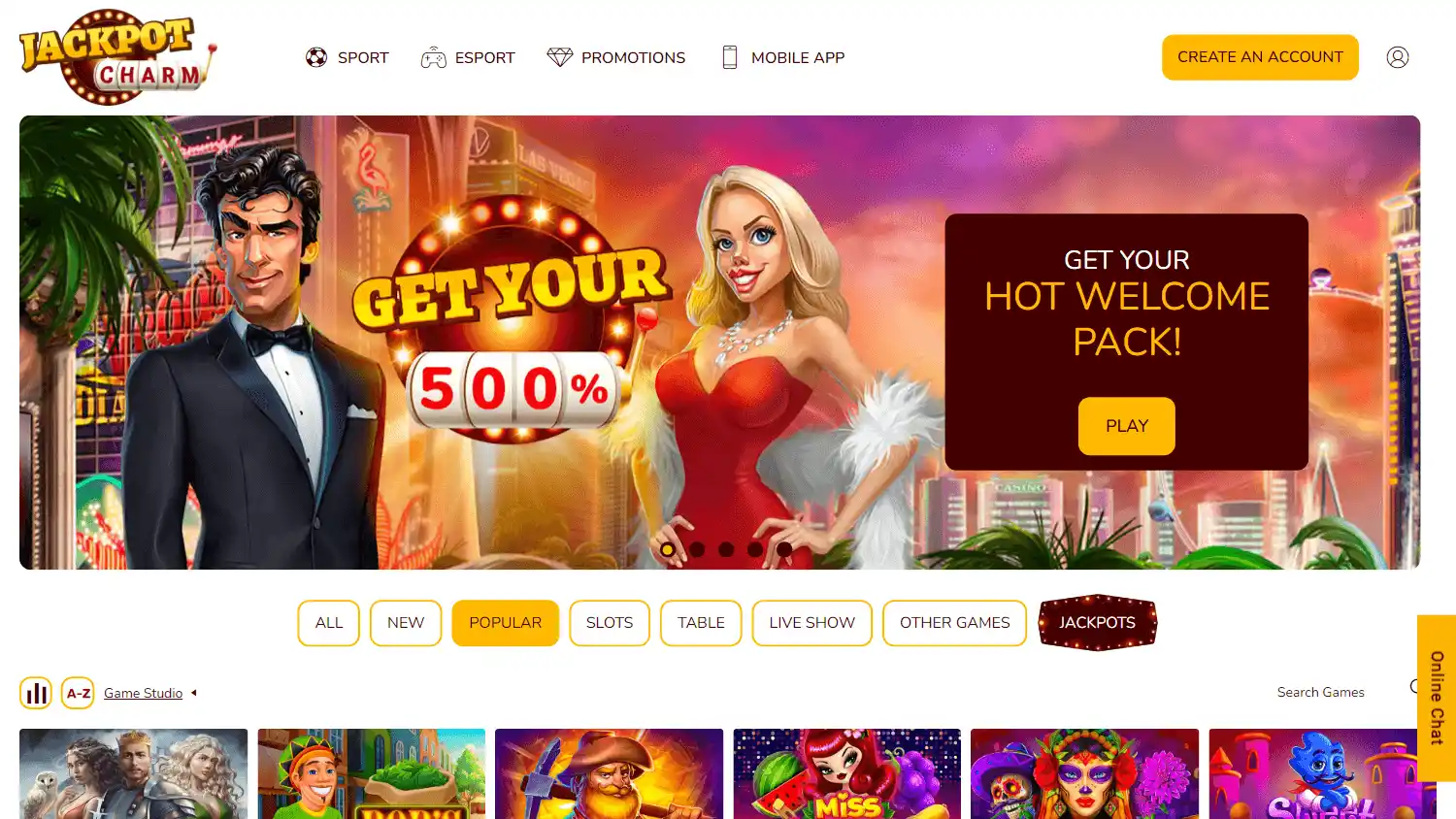 Jackpot Charm Casino screenshot 1