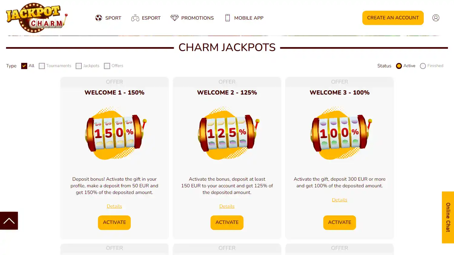 Jackpot Charm Casino screenshot 3