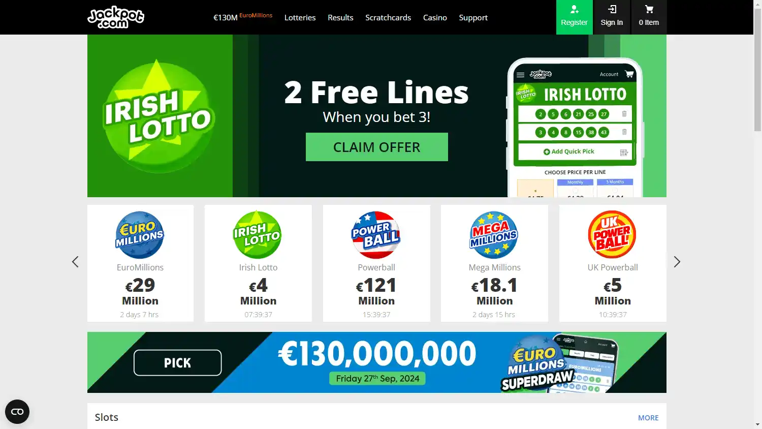 Jackpot.com Casino screenshot 1