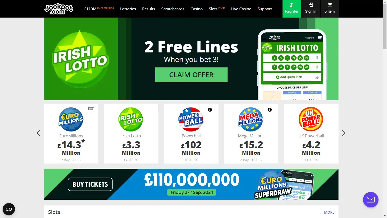 Jackpot.com Casino screenshot 1