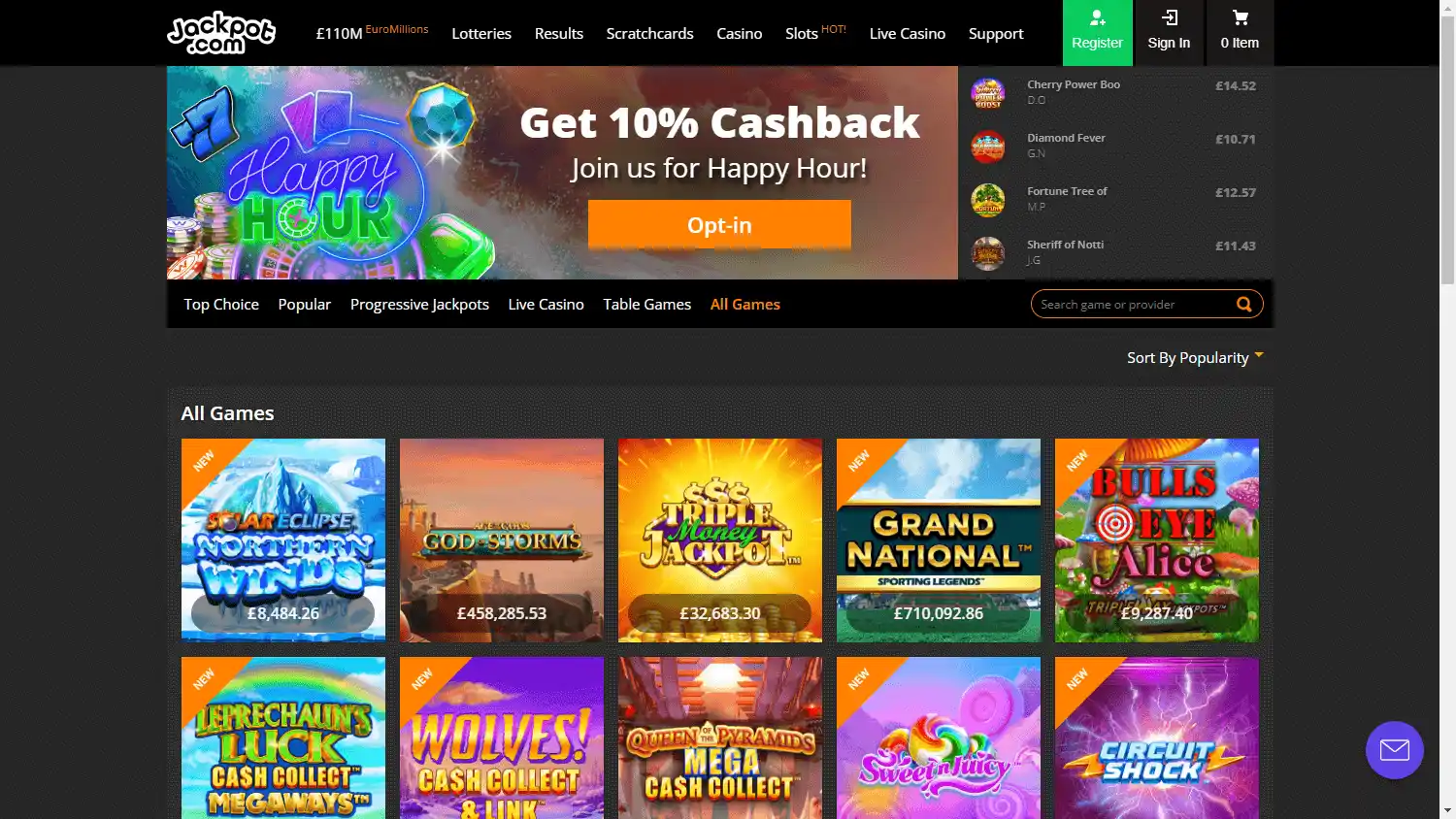 Jackpot.com Casino screenshot 2