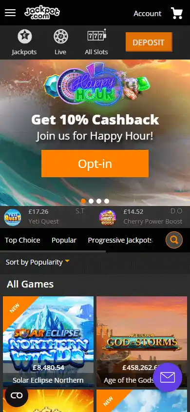 Jackpot.com Casino screenshot 4