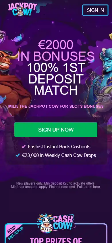 Jackpot Cow Casino screenshot 2