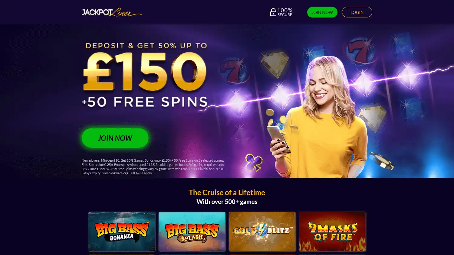 Jackpot Liner UK Casino screenshot 1