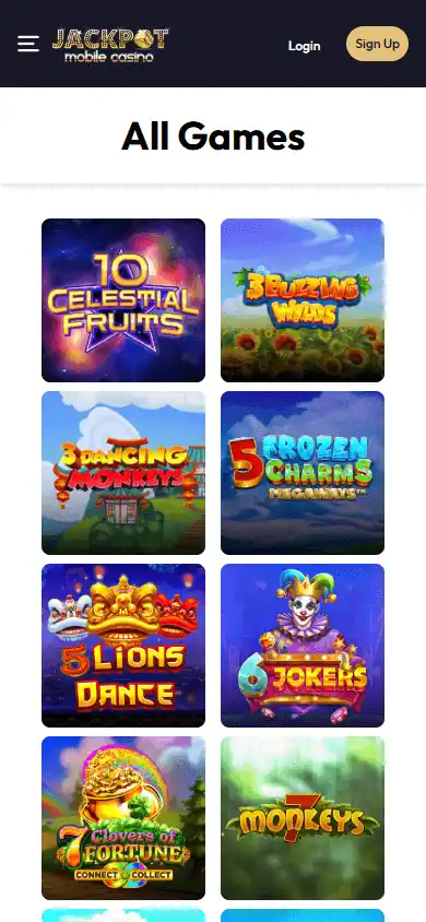 Jackpot Mobile Casino screenshot 5