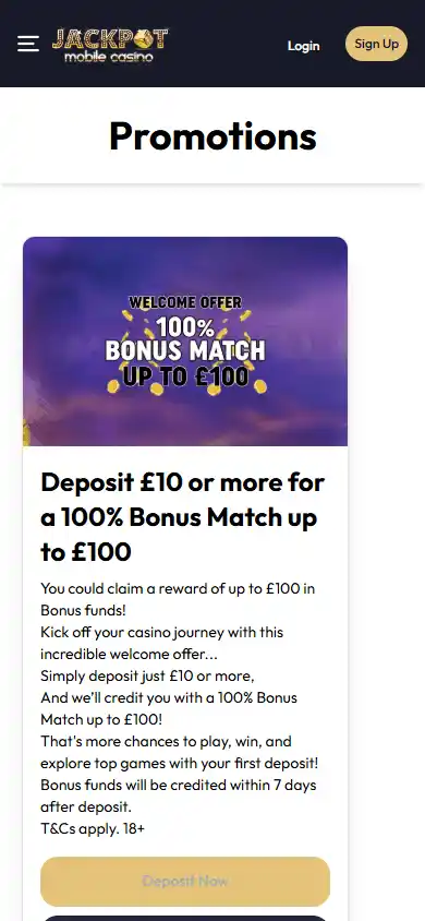 Jackpot Mobile Casino screenshot 6