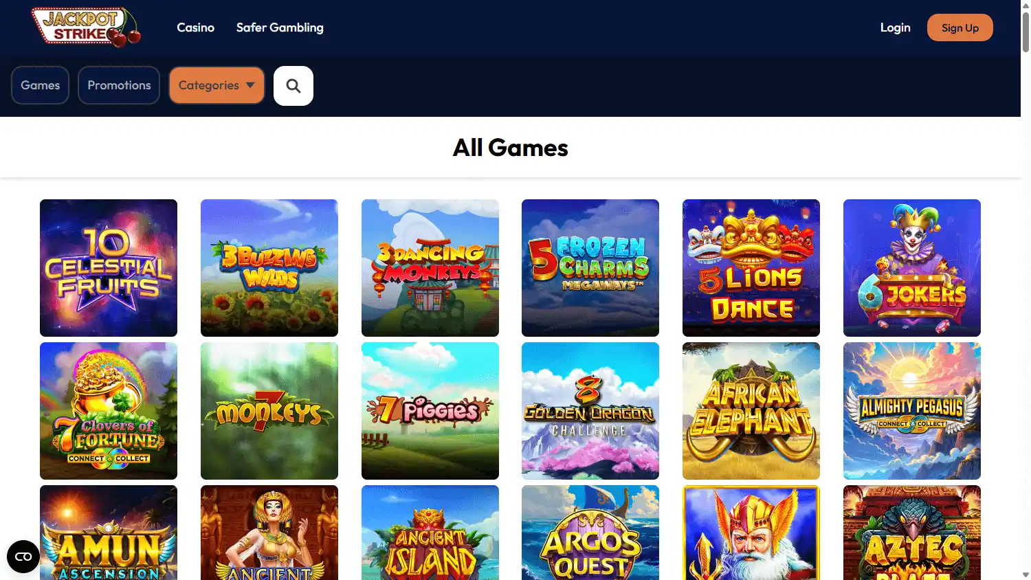 Jackpot Strike Casino screenshot 2