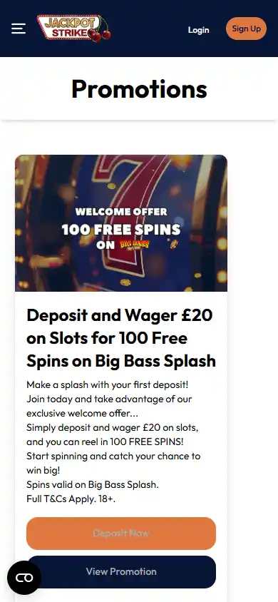 Jackpot Strike Casino screenshot 6