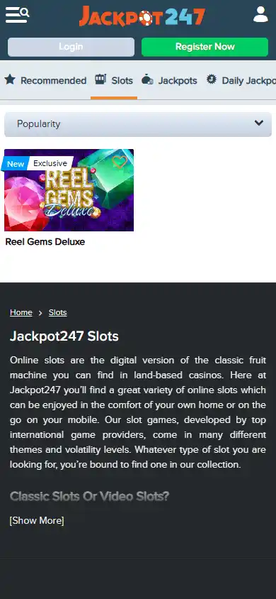 Jackpot247 Casino screenshot 4