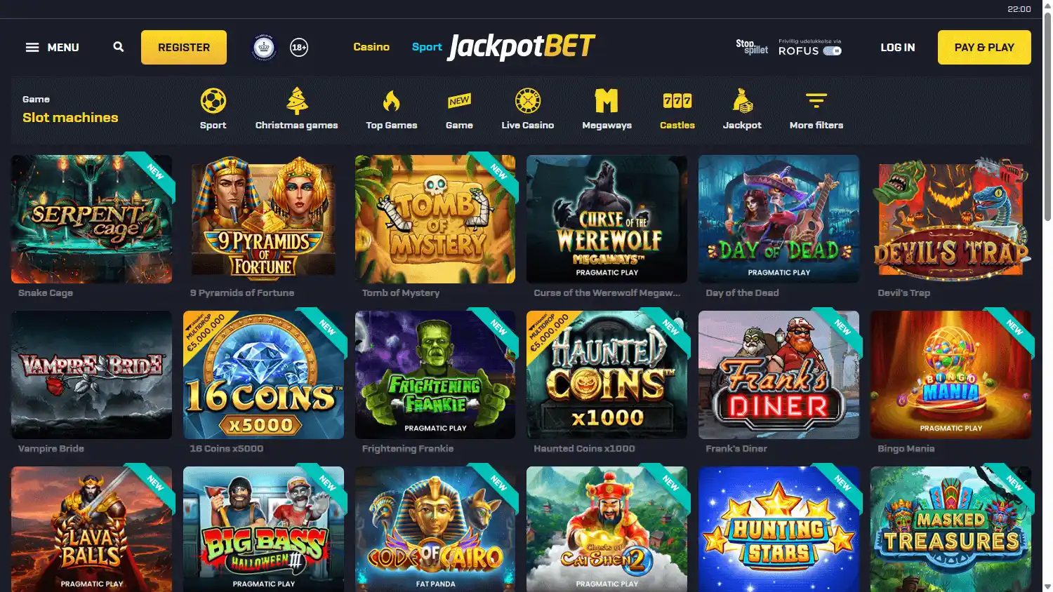 JackpotBet Casino screenshot 2