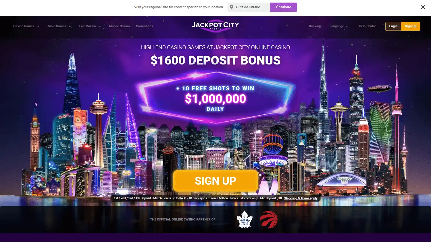 JackpotCity Casino Ontario screenshot 2
