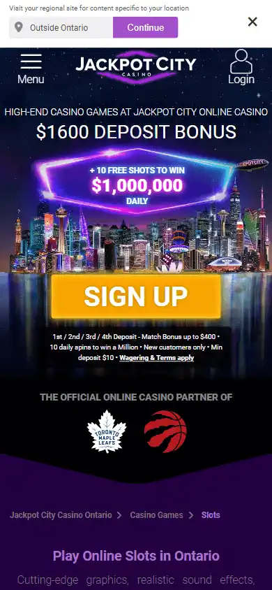 JackpotCity Casino Ontario screenshot 4