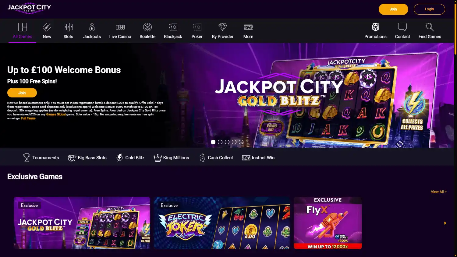 JackpotCity Casino screenshot 1
