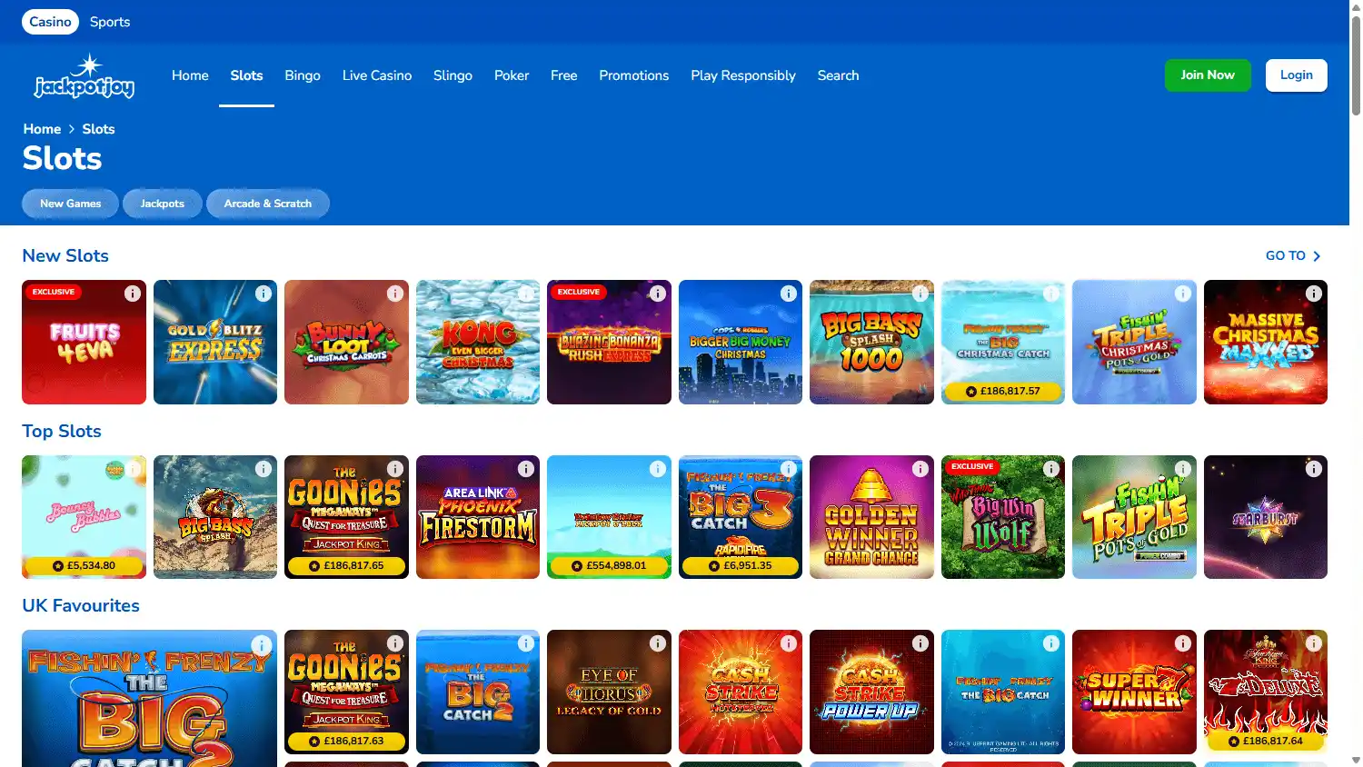 Jackpotjoy Casino screenshot 2