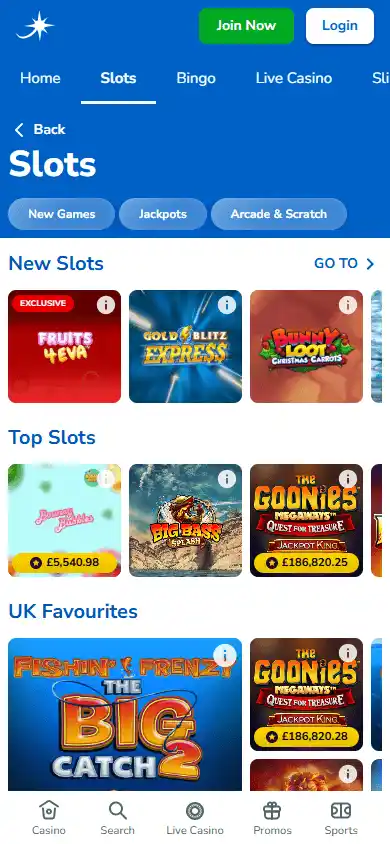 Jackpotjoy Casino screenshot 5